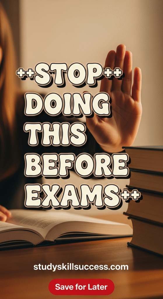 stop doing this before exams