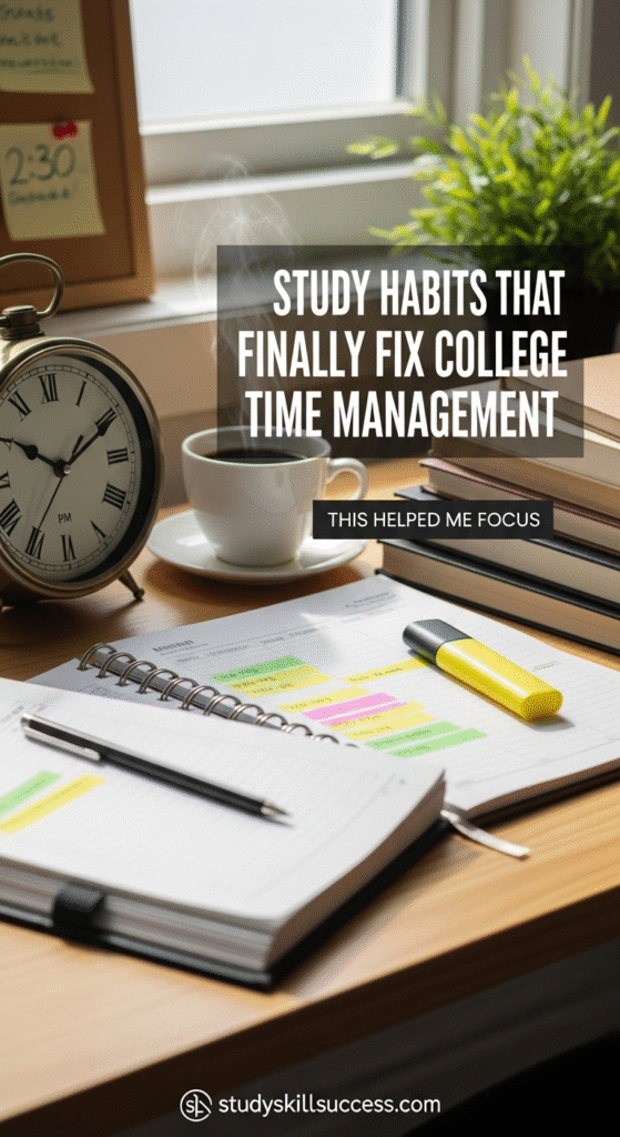 study habits that finally fix college time management