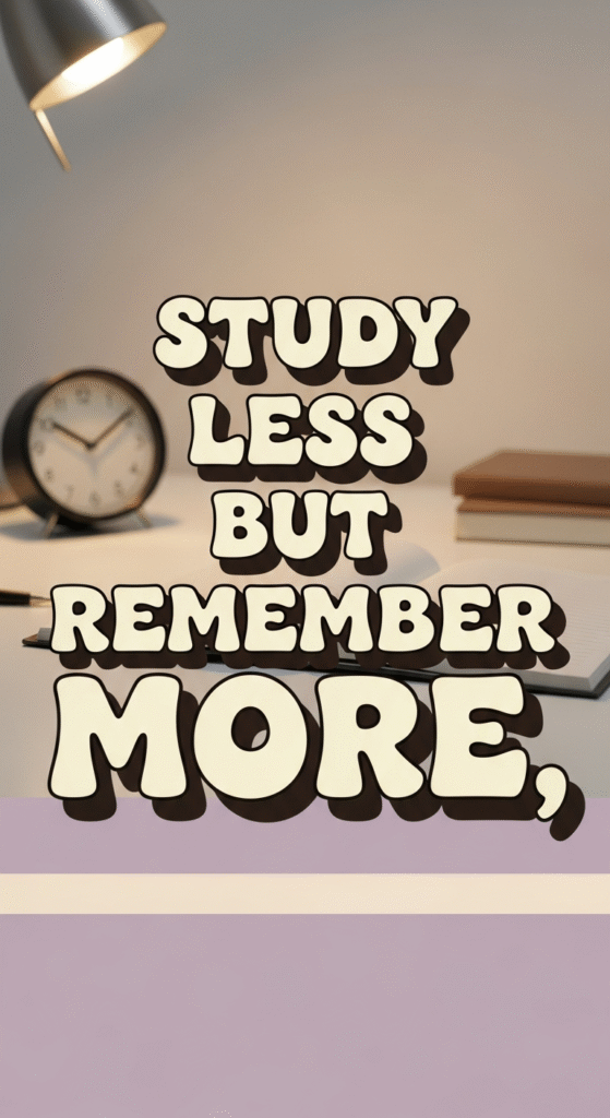 study less but remember more