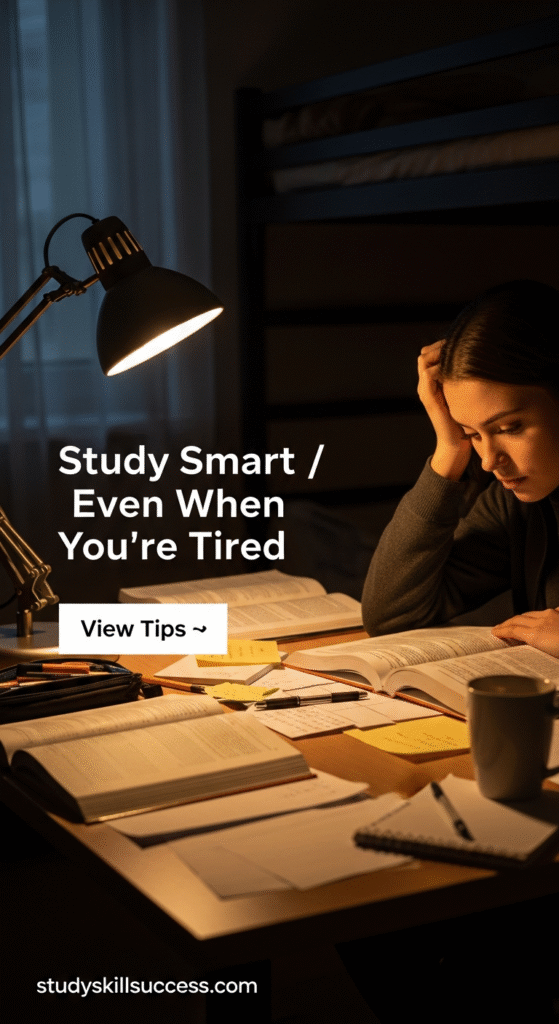 study smart when feeling tired