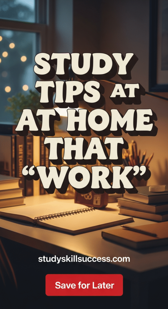 study tips at home that work