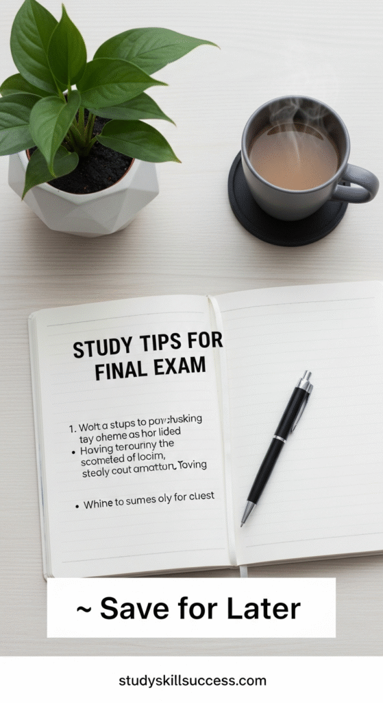 study tips for final exam