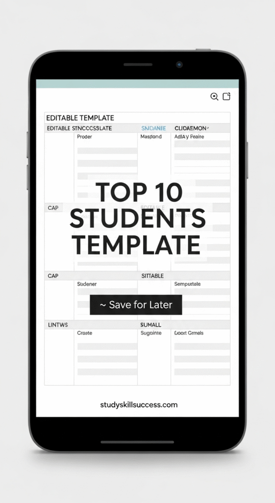 top 10 students template
