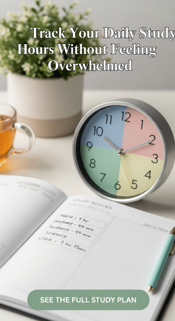 track your daily study hours without feeling overwhelmed