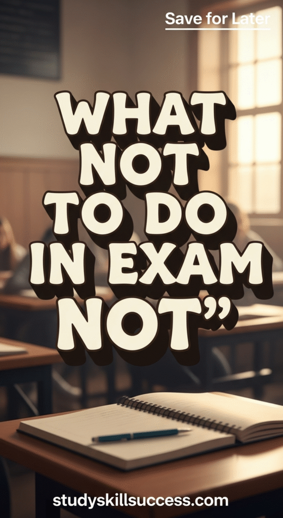 what not to do in exam