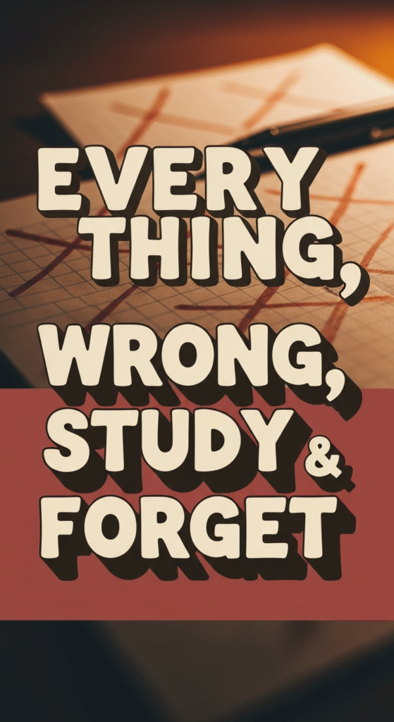 wrong study = forget everything