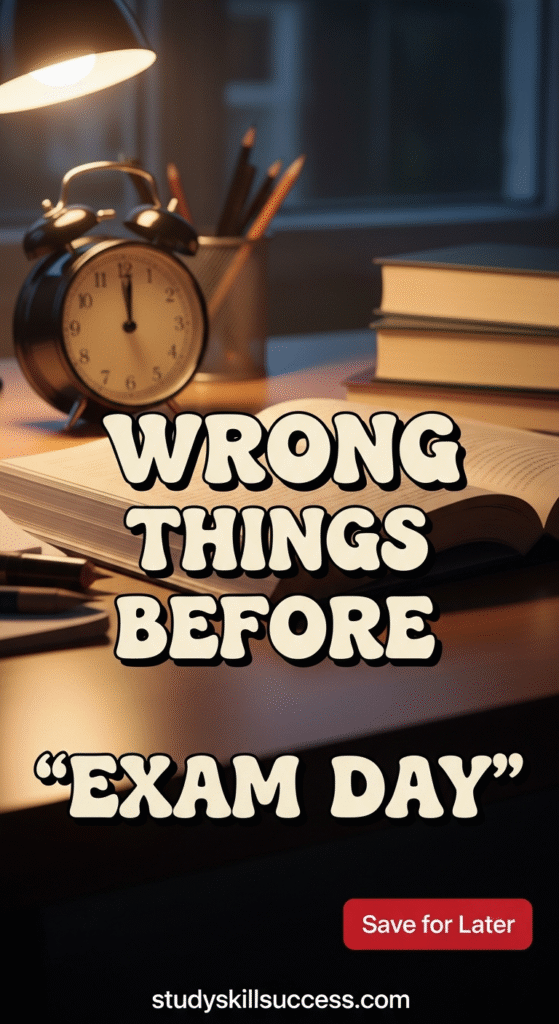 wrong things before exam day