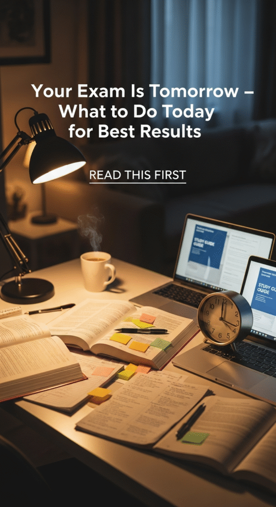 your exam is tomorrow – what to do today for best results